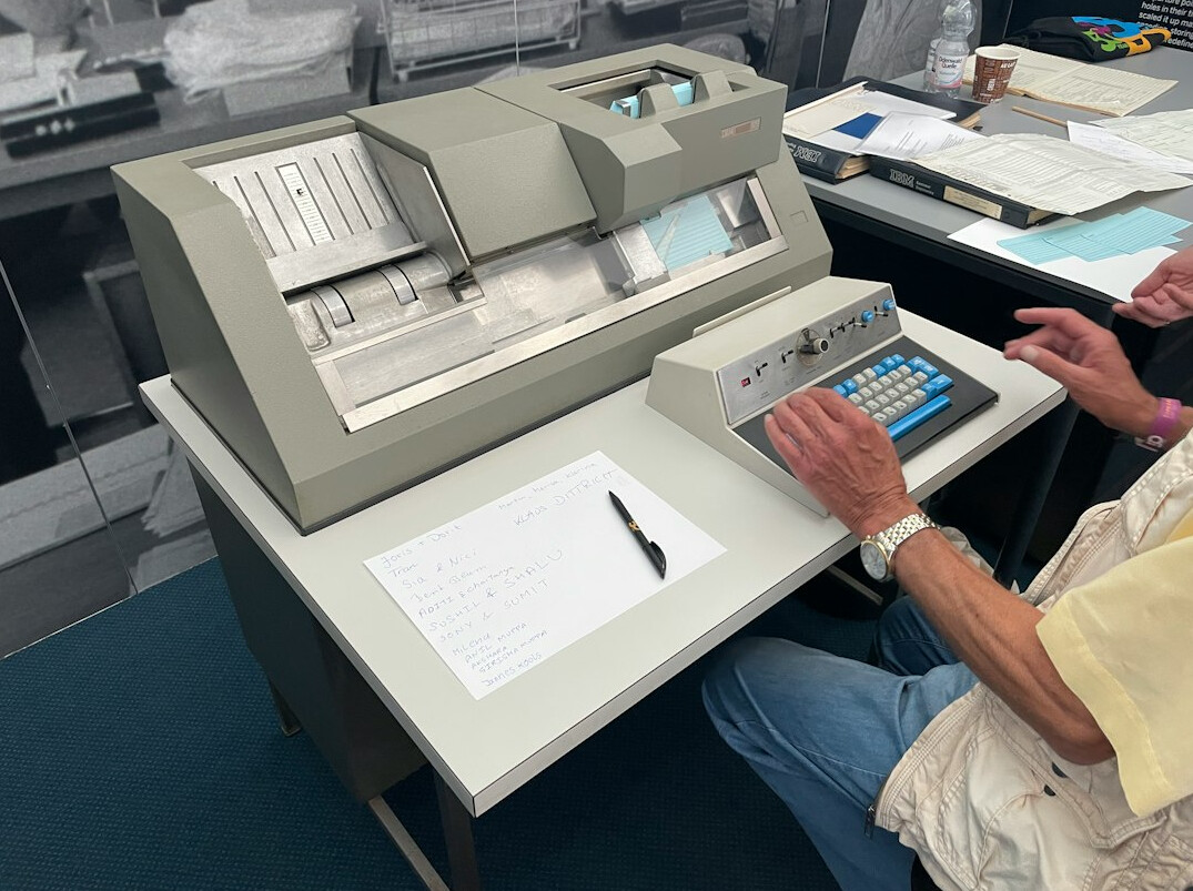 person scanning documents