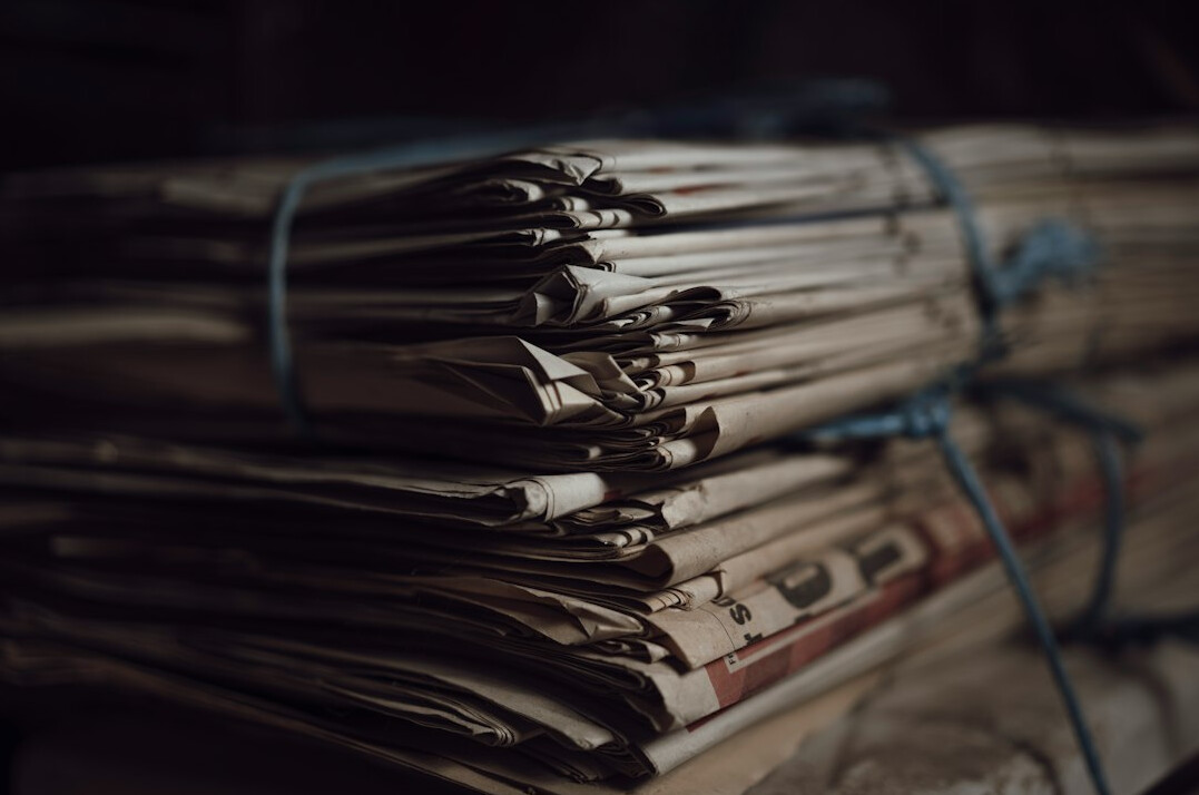 recycled paper stack