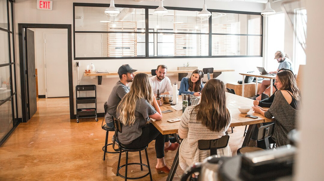 team meeting about sustainability